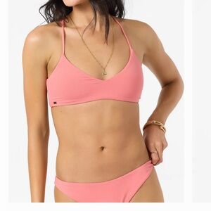 Light pink Oneill Women's Saltwater solids Huntington bralette Bikini Set